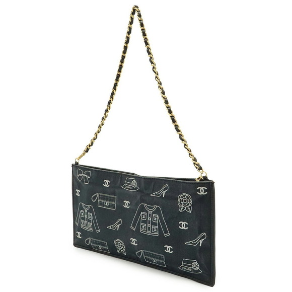 CHANEL Black Leather Shoulder Bag - Picture 3 of 10